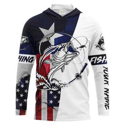 China Antibacterial Quick Dry Long Sleeve Custom Design Your Own Performance Fishing Shirt With Hood for sale