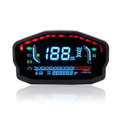 China ABS 1 Universal 2 4 Cylinder Motorcycle LCD Backlight Tachometer Odometer Tachometer for sale