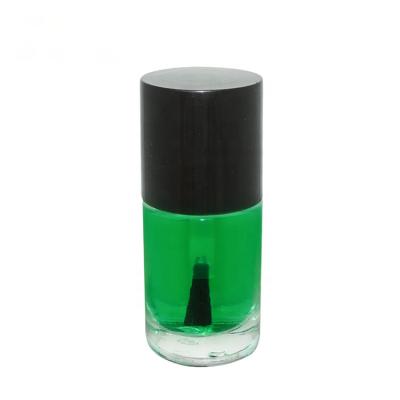 China Personal Care 10ml Cylinder Round Shape Empty Glass Nail Polish Bottle With Brush for sale