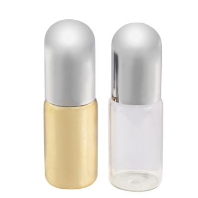 China Personal Care 6ml Glass Tube Personal Cosmetic Perfume Bottle With Screw Cap for sale