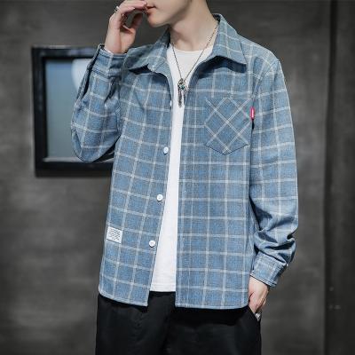 China Spring Polyester Spring Anti-pilling Casual Shirt Wholesale Extra High Quality Autumn Winter Long Sleeve Multicolor Design For Men for sale