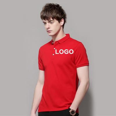 China Customized Design Embroidered Embroidered Corporate Brand Logo Work Uniform Printing Anti-pilling Men's Golf Polo Tee Shirt for sale