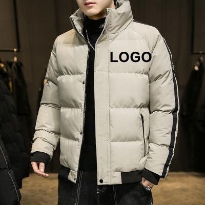 China New fashion windproof men's stand collar jacket tops thick bread clothes quilted padded jacket men's fluffy winter warm plus size jackets for sale