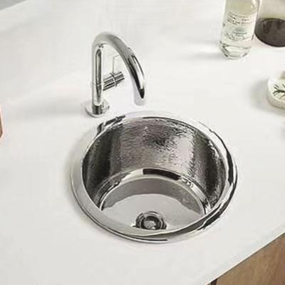 China Without Faucet Modern Style Customized Stainless Steel Hammered Stainless Steel Farmhouse Sink for sale