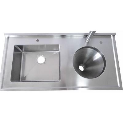 China Without Faucet Sluice Sink For Theater Hot Sale Bacteriostatic And Removable Stainless Steel for sale