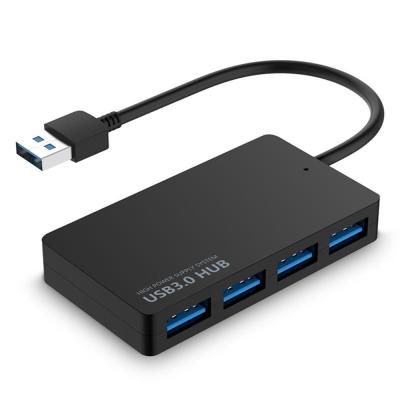 China ABS 4-Port USB 3.0 Hub USB 4 In 1 Portable Slim Fit Fast Data Splitter Adapter Docking for sale