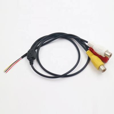 China 2RCA+DC Plug Car Cable CCTV Video Cable For Bus Rear View Carmera Connect Car Monitor Screen for sale