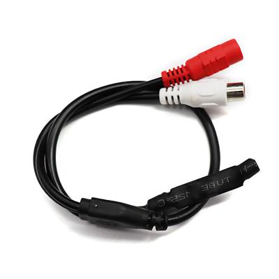 China DC 12V Mini Microphone Pickup RCA Audio Power Cable Camera Sound Monitor For CCTV Camera DVR Video Surveillance H10 for sale