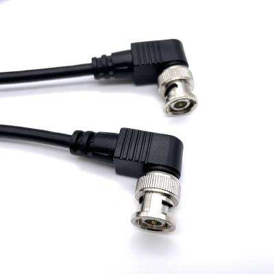 China Camera 75 Ohm SDI Coaxial Cable 3G SDI Cord With 90 Degree Male BNC Plug BNC Connector Right Angle Cable For Video Devices for sale