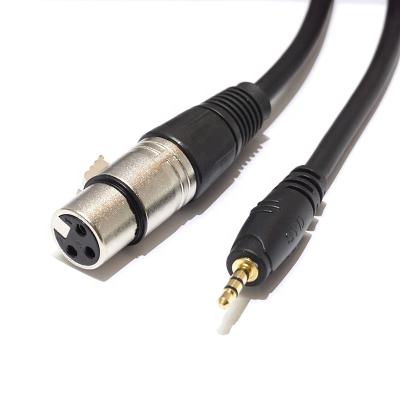 China Camera 3.5mm Jack to XLR unbalanced XLR female to AUX cable. 1/8 Inch TRS Stereo Mini Jack Cord Audio for sale