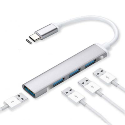 China Laptop 4 in 1 Type C to USB Hub for Male Laptop OTG Mobile Phone Type C 3.0 to USB3.0+3x USB2.0 Hub for sale