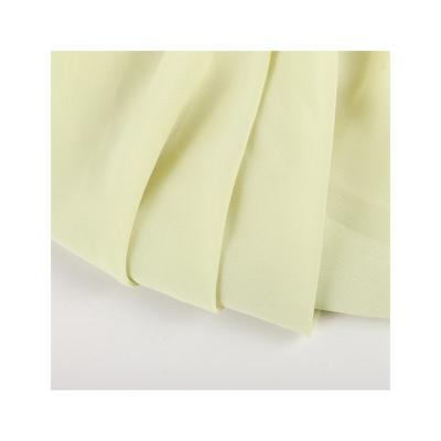 China Sustainable Chiffon Fabric 100% Polyester Fabric Silk Textile Stock Fabric for sale