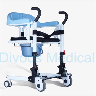 China Disabled transport chair 711*545*902mm multifunctional elderly patient transfer wheelchair wheelchair care rollator for sale