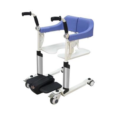 China multifunctional mobile machine with bath toilet home care commode chair transfer lift electric patient wheelchair 3.35AH for sale