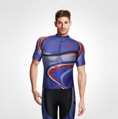 China Breathable Short Sleeved Zipper Cycling Top Roller Skating Uniform Singlet Shirts + Short Pants Set Sportswear Bicycle Equipment for sale