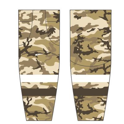 China Youth Custom Sublimated Camouflage Breathable Wholesale Knitted Hockey Socks for sale