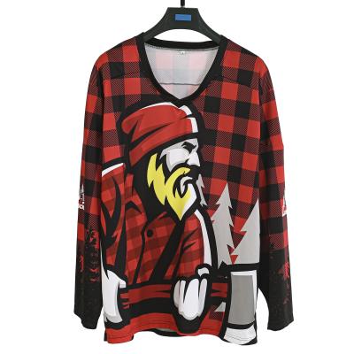 China Shirts & Tops Wholesale Blank High Strength Polyester Red Thick Cloth Plaid Christmas Ice Hockey Practice Scrum Tank Top Sportswear for sale