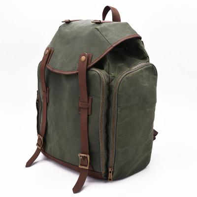 China Waterproof Canvas Hiking Backpack Canvas Outdoor Backpack for sale