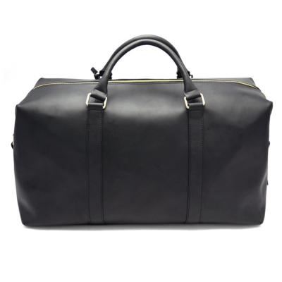 China Wholesale PU Leather Vintage High Capacity Duffle Bag Zipper Fleece Waterproof Travel Bag Weekender Bag for sale