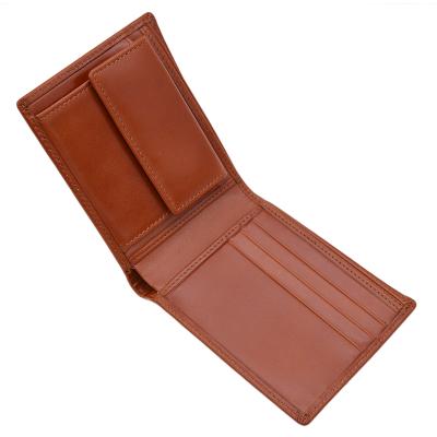 China High Quality Handmade Waterproof Genuine Leather Men Wallets Card Holder Lightweight Wallet for sale