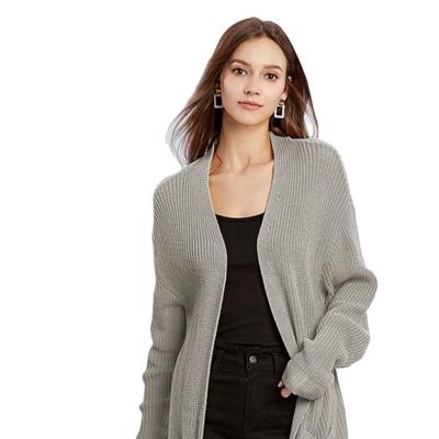 China Chinese Professional Manufacturer Ladies Slim Long Anti-Shrink Cardigan Knit Jacket for sale