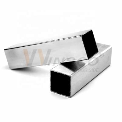 China Precise Railing/Construction/Building/Furniture Decoration Size SUS304 304L Square 25mmx25mm Stainless Steel Box Pipe With 6mm Long for sale