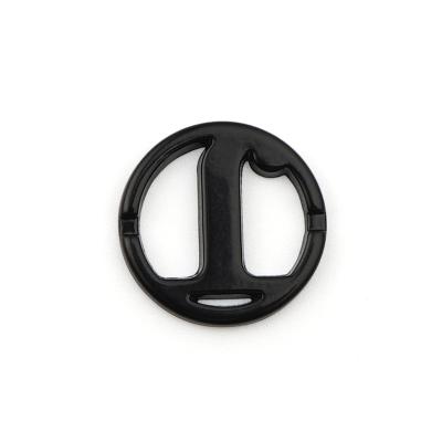 China Workable Black Color Round Metal Embossed Clothing Label Sewing Diy Metal Labels Customized Metal Logo Round Tag Label For Dress for sale