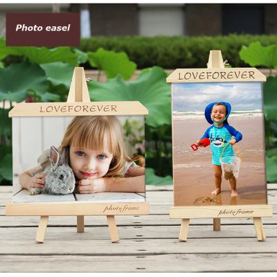 China Amazon Hot Sale Mini Solid Wood Wooden Easel Artist Display Stand Photo Frame Triangle Painting Triangle for sale