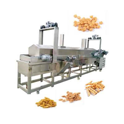 China Snack food factory Automatic Stainless Steels Temperature Control Continuous Fryer For Fried Leisure Food Dough Snacks for sale