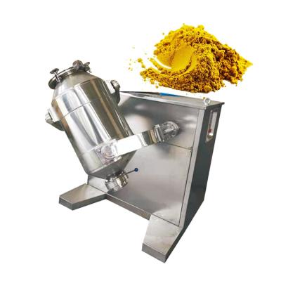 China Snack food factory Food industry stainless steel 3d rotating powder drum mixer Powder Mixer For Food Granule for sale