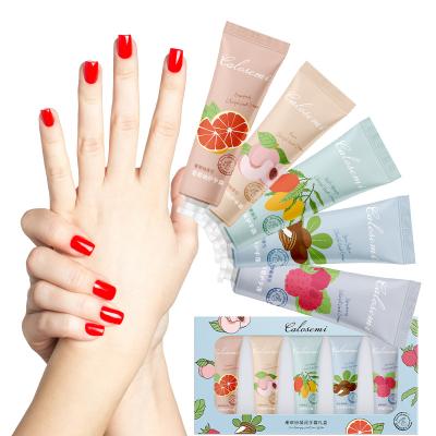 China Moisturize Plant Natural Organic Colorful Extract Fragrance Fruit Soothing Repair Whitening Moisturizing Hand Cream Gift Set for sale