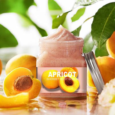 China Exfoliator Natural Organic Vegan Fruit Apricot Body Scrub Colorful Avocado Honey Deep Cleansing Exfoliating Raspberry Face Body Scrub for sale