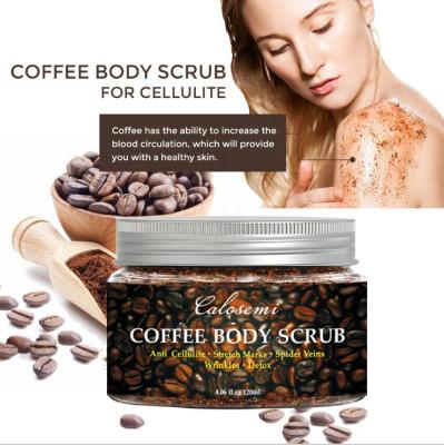 China Custom Exfoliator Wholesale OEM Private Label Whitening Coffee Face Deep Cleansing Organic Body Scrub for sale