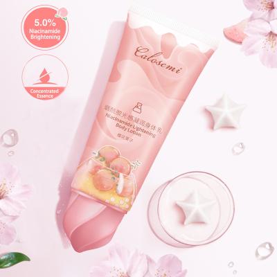 China Hot Sale Cherry Blossom Natural Organic Moisturizer Vitamin E Whitening Soothing Nicotinamide Relief Body Lotion for sale