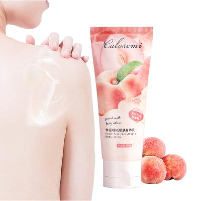 China Wholesale Natural Organic Moisturizer Peach Vitamin E Body Lotion Private Label Whitening Calming Repair Body Brightening Lotion for sale