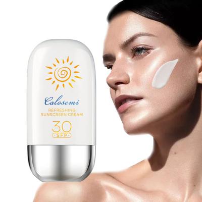 China Wholesale Organic Korean Sunscreen Moisturizer SPF30 Whitening Vitamin C Sunblock Vegan Face Sunscreen For All Skin for sale