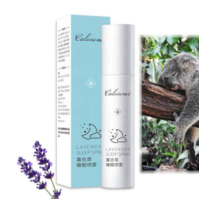 China Deep Sleep Spray Private Label Calm Deep Sleep Mist Pillow Spray Lavender Essential Oils Insomnia Therapy 75ml Lavender Sleep Spray for sale