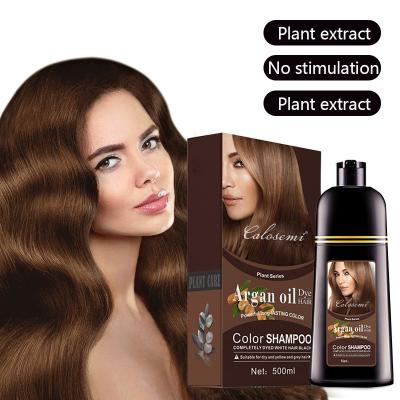 China Wholesale Private Label Color-protecting China Argan Oil Hair Dye Brown Black Hair Color Cdye Olor Natural Organic Shampoo For Women for sale