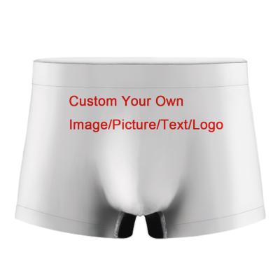 China Antibacterial Wholesale Custom Your Own Picture/Picture/Text/Name Printing Comfort Pouch Mens Underwear Boxer Briefs Logo for sale