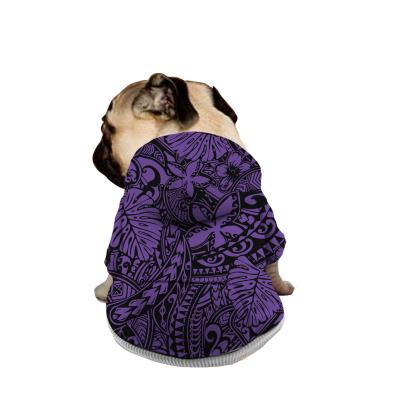 China Fashion OEM Pet Hoodie Polynesian Tribal Print Clothes Soft Breathable Pet Clothes Lovely Beauty Dog Clothes Comfortable Sweatshirt For Dogs for sale