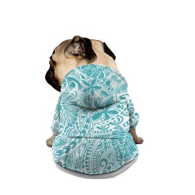 China Custom Polynesian Tribal Dog Cat Adorable Puppy Outfits Fashion Hoodie Pet Print Sweatshirt Comfortably Shape Pet Hoodie Clothes for sale