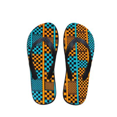 China Cheap Wholesale African Styles Lit Printed Beach Slipper Flip Flops Rubber Cheap Flat Slippers Wholesale for sale