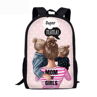 China Wholesale anti-theft pattern super mom durable primary teenage girls backpack satchel children school bag for sale