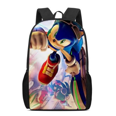 China Anti-theft Elementary Primary Preschool Backpack Bookbag Sonic the Hedgehog Printing School Bag for Kindergarten Boys for sale