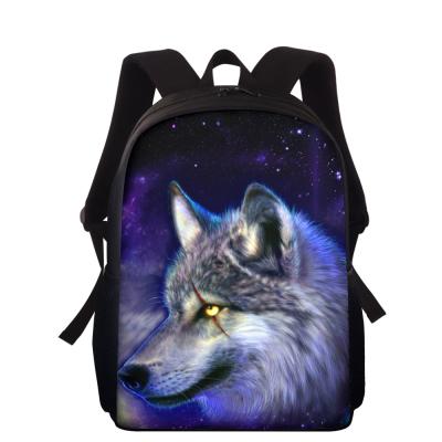 China Mochila Escolar Galaxy Wolf Prints Toddler Children Bookbags Anti-theft Backpack For Teenagers Kids School Bags for sale