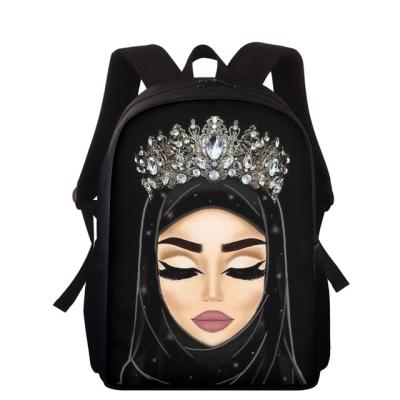 China Promotion Kids Children Anti-theft School Backpacks 15 Inch Bookbags Muslim Islamic Girl Magic School Bag For Girls for sale