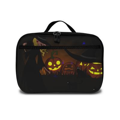 China Picnic Time Witch Pumpkin Pattern Print School Lunch Bags Custom Design Halloween Children's Lunch Bags Wholesale Student Lunch Bag for sale