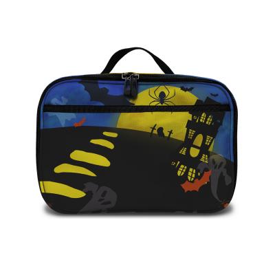 China Picnic Time Halloween Ghost Castle Pattern Printing Sublimation Lunch Bags Custom Design Lunch Bags For Adults Wholesale Lunch Bag 2021 for sale