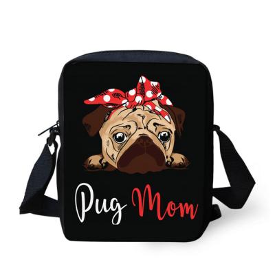 China Dropship Designer Wholesale Custom Promotional Handbags Messenger Bags Shoulder Mini Bulldog Pug Dog Bag High Quality For Women for sale