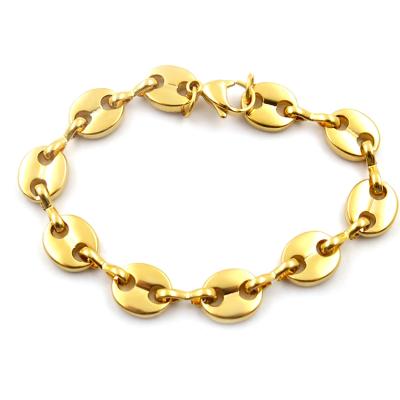 China New Design Geometric Classic Nickel Free 14k Gold Plated Custom Lips Bracelet for sale